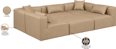 Cube - 6 Piece Modular Sectional - Tan