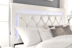 Pompei - Twin Bookcase Bed With LED - Metallic White