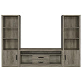 Burke Grey 3 Pc Entertainment Center - MyWaynesHome #