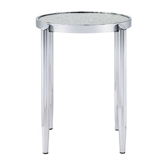 Abbe - End Table - Glass & Chrome