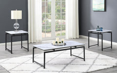 Clark White 3 Pc Coffee Table Set - MyWaynesHome #