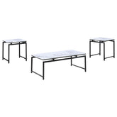 Clark White 3 Pc Coffee Table Set - MyWaynesHome #