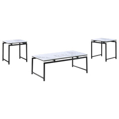 Clark White 3 Pc Coffee Table Set - MyWaynesHome #