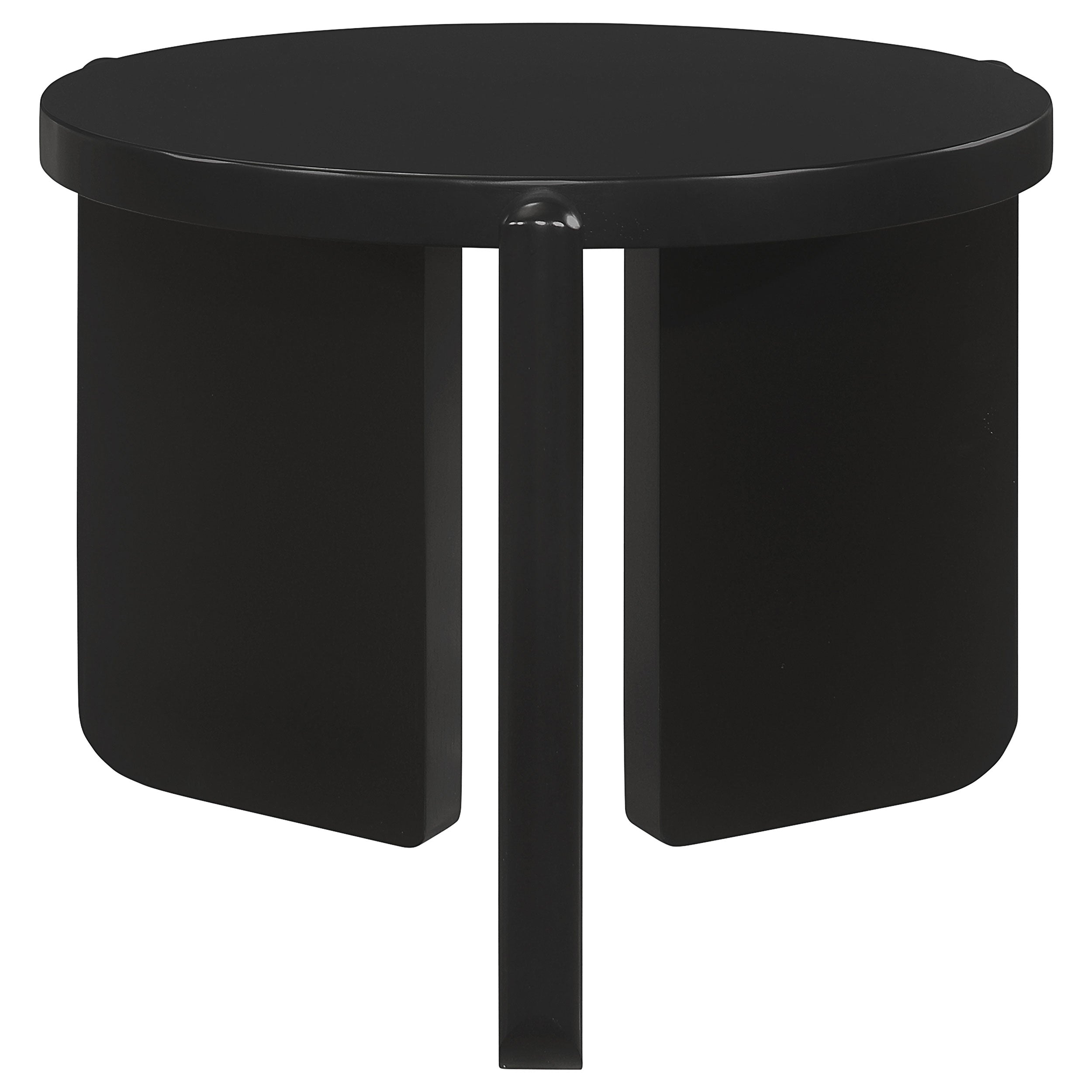 Cordova Round Solid Wood End Table Black - MyWaynesHome #