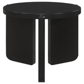 Cordova Round Solid Wood End Table Black - MyWaynesHome #