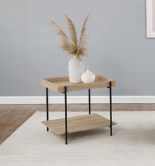 Fallon Square Engineered Wood End Table Light Brown - MyWaynesHome #