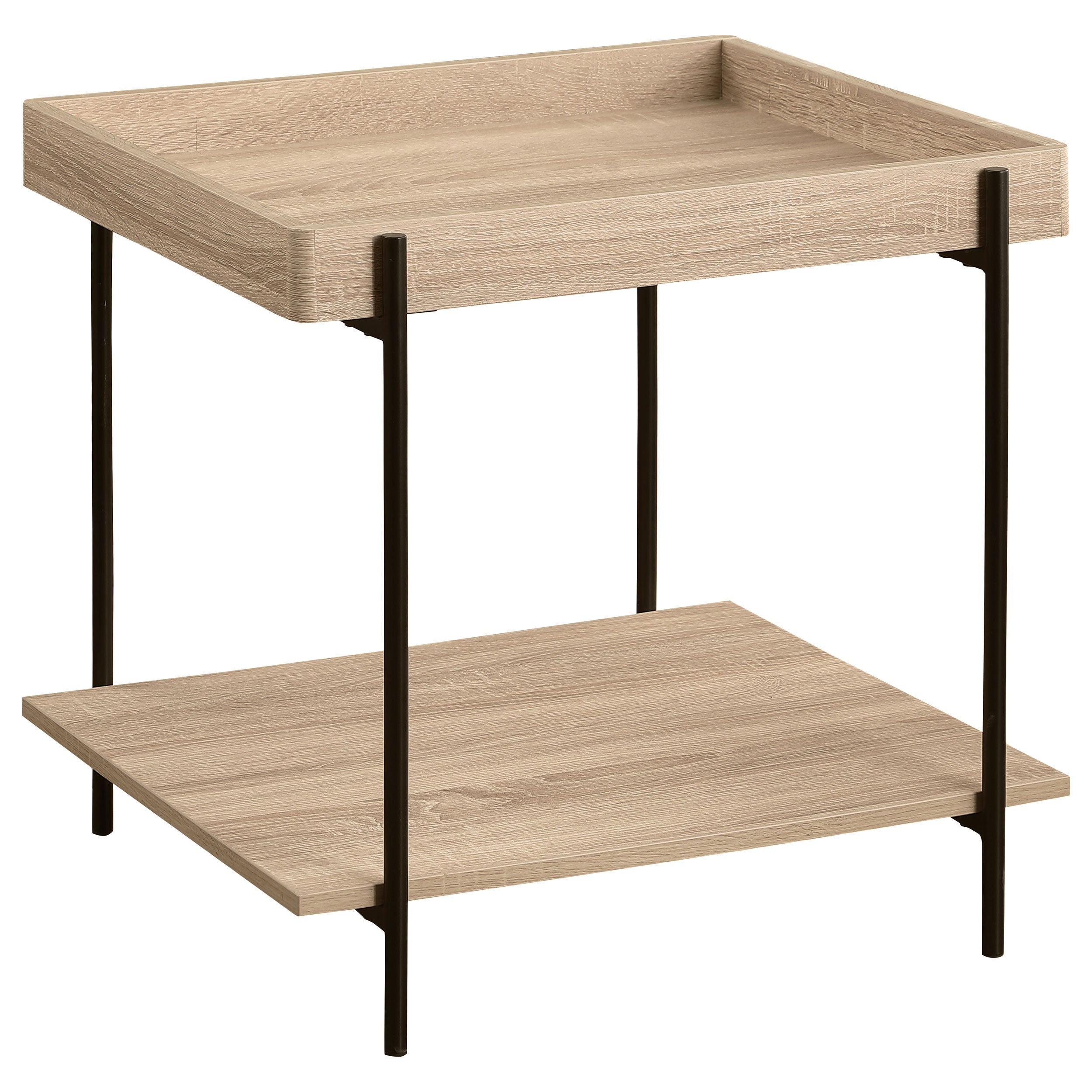 Fallon Square Engineered Wood End Table Light Brown - MyWaynesHome #