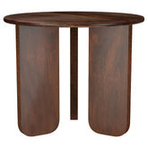 Dale Round Solid Mango Wood Side End Table Brown - MyWaynesHome #