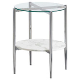Cadee White End Table - MyWaynesHome #