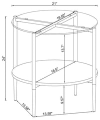 Cadee White End Table - MyWaynesHome #