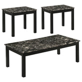 Darius Black 3 Pc Coffee Table Set - MyWaynesHome #