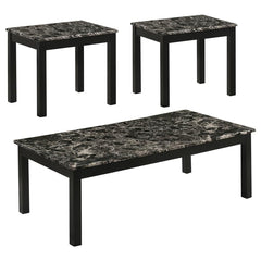 Darius Black 3 Pc Coffee Table Set - MyWaynesHome #