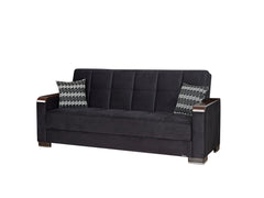 Ottomanson Armada X - Upholstered Convertible Wood Trimmed Sofabed With Storage - Microfiber