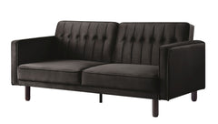 Qinven - Adjustable Sofa - Dark Brown Velvet