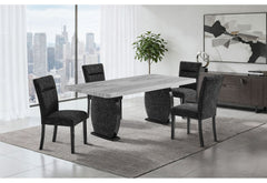D2502 - 5 Piece Dining Room Set (Table And 4 Chairs) - Black