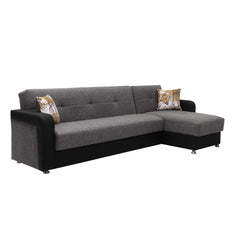 Ottomanson Harmony - Upholstered Convertible Sectional With Storage - Two Tone