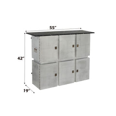 Brancaster - Bar Table With Marble Top - Marble Top & Aluminum