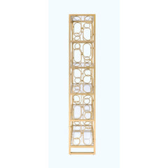 Milavera - Bookshelf - Clear Glass & Gold