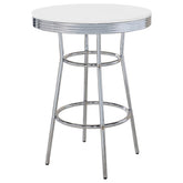 Retro - Round 30" 1950's Bistro Pub Height Bar Table