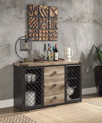 Edina - Server - Oak & Sandy Black