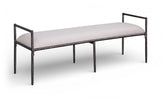 Axis - Linen Textured Beige Fabric Upholstered Bench