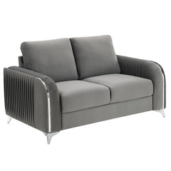 Wenona - Loveseat - Gray Velvet