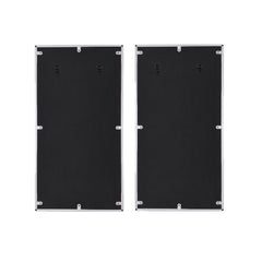 Chafik - Accent Mirror (Set of 2) - Mirrored, Natural Oak & Chrome