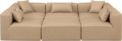 Cube - 6 Piece Modular Sectional - Tan