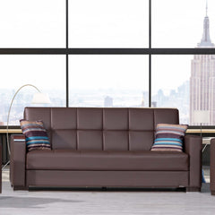 Ottomanson Armada X - Upholstered Convertible Wood Trimmed Sofabed With Storage