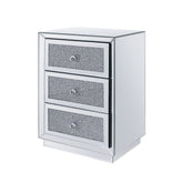 Noralie - 26" Accent Table - Mirrored, Faux Diamonds