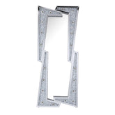 Noralie - 63" Floor Mirror - Mirrored & Faux Diamonds