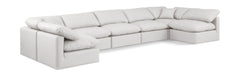 Indulge - Faux Leather 7 Piece Modular U-Shaped Sectional