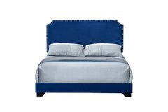 Haemon - Queen Bed - Blue Velvet