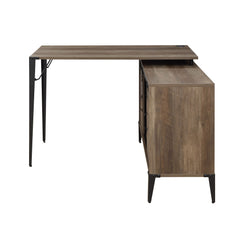Zakwani - 48" Writing Desk - Rustic Oak & Black
