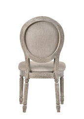 Faustine - Side Chair (Set of 2) - Tan Fabric & Salvaged Light Oak