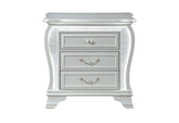 Aria - Nightstand With LED - Silver