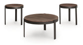 Horizon Hills - Occasional Table Set (Set of 3) - Brown / Black