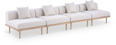 Laguna - 4 Piece 142" Upholstered Outdoor Patio Modular Armless Sofa