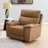 Chavis - Power Motion Recliner With USB & Power Headrest - Brown