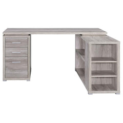 Yvette Grey L-shape Desk - MyWaynesHome #