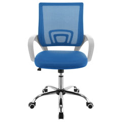 Felton Upholstered Adjustable Home Office Desk Chair Blue - MyWaynesHome #