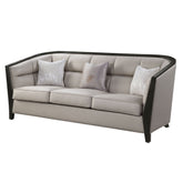 Zemocryss - Sofa With 3 Pillows - Beige Fabric