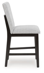 Neymorton - Upholstered Barstool (Set of 2) - Dark Grayish Brown