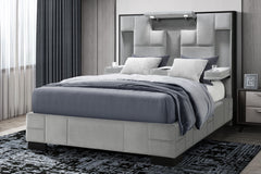 Oscar - Queen Bed Without Wood Trim - Gray