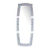 Noralie - 63" X 26" Floor Mirror With Faux Diamonds - Mirrored