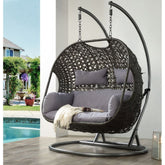Vasant - 52" Hanging Chair - Fabric & Wicker