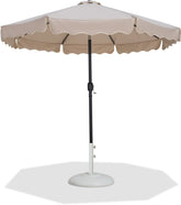 Amalfi - Patio Umbrella - White Base / Black Pole