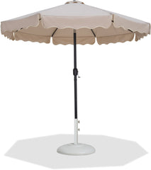 Amalfi - Patio Umbrella - White Base / Black Pole