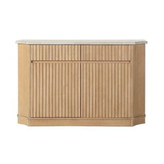 Qwin - Server With Marble Top - Marble Top & Oak