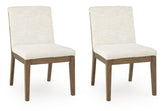 Marxmore - Dining Upholstered Side Chair (Set of 2) - Beige / Brown